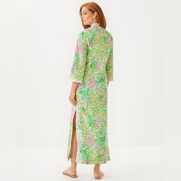 NWT Lilly Pulitzer Shealyn Stretch Cotton Maxi Caftan - 10 - Picture 2 of 7